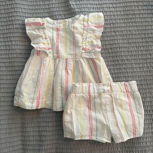 Janie & Jack Cotton Matching Set (6-12 months)